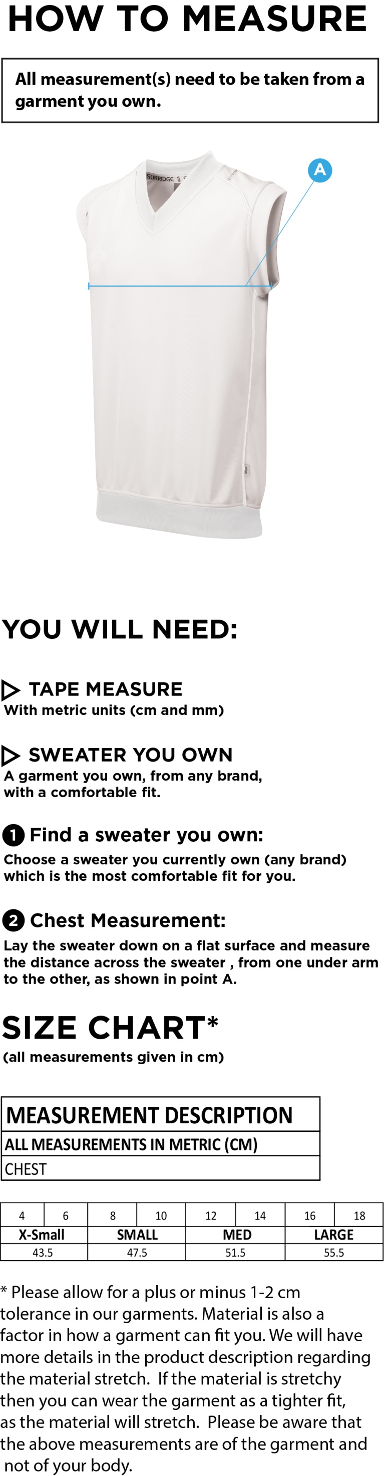 HSBC BLAST SLEEVELESS WOMENS SWEATER-Ivory - Size Guide