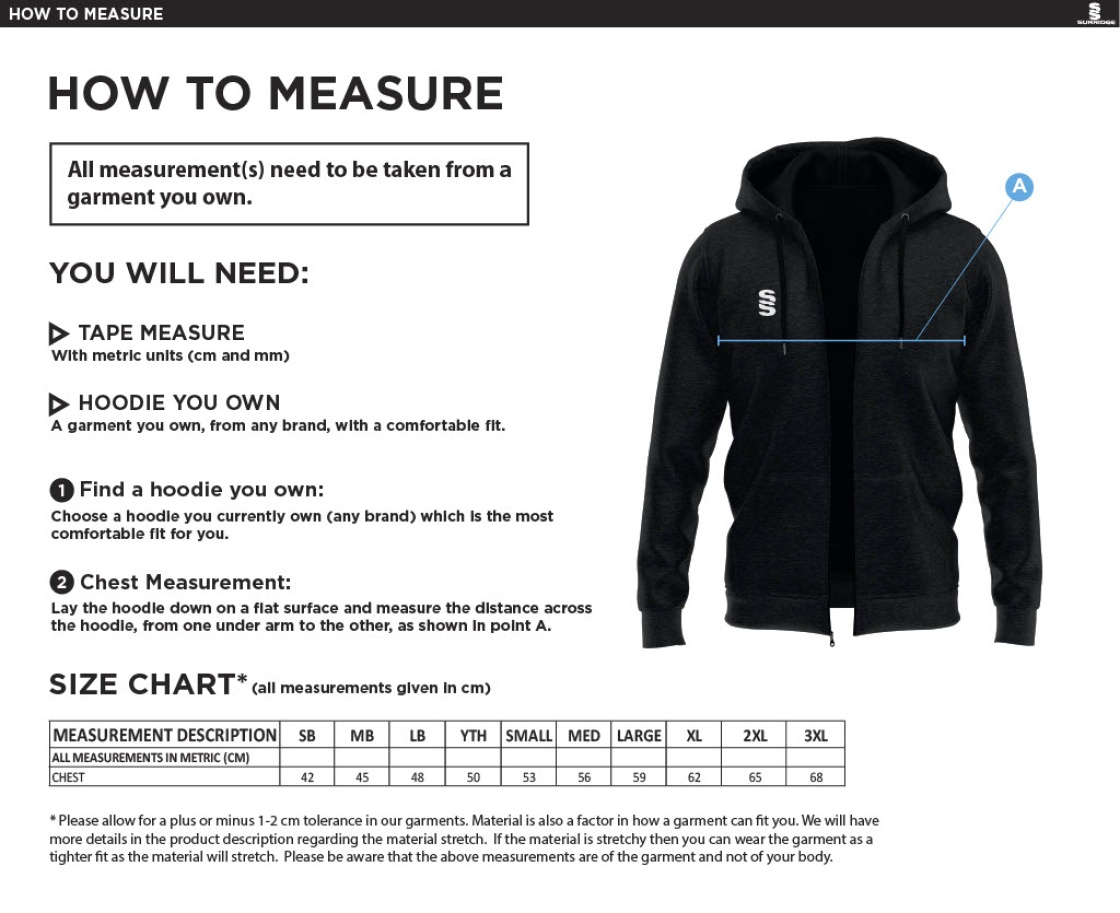 HSBC - Dual Hoody - Size Guide
